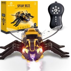 Remote control spray bee with light and music toy